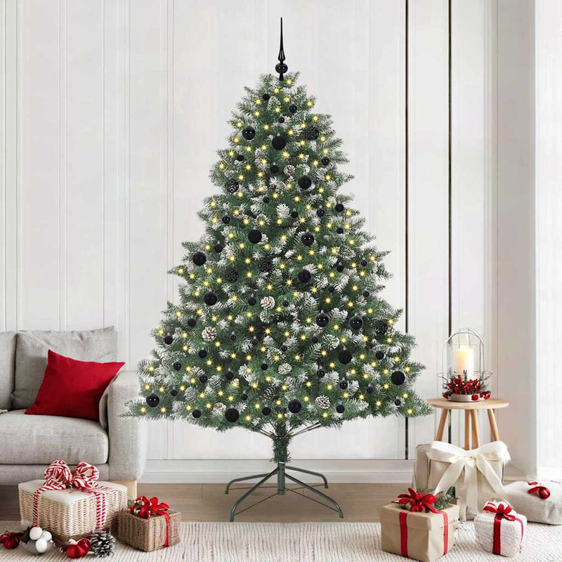Load image into Gallery viewer, Vidaxl kunstkerstboom met 300 led groen 210 cm pvc en plastic en staal
