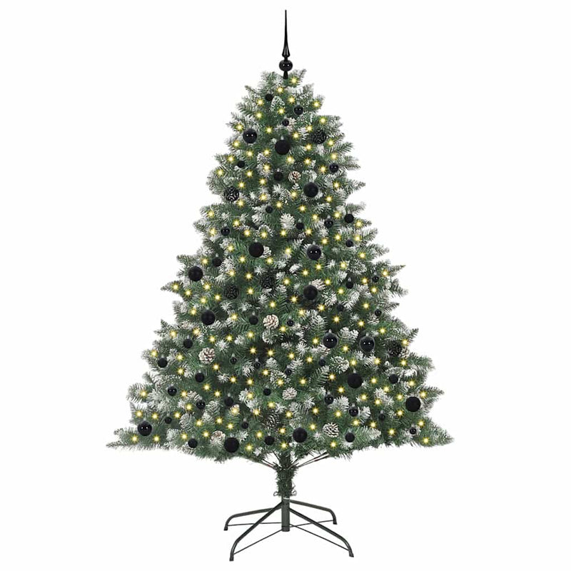 Load image into Gallery viewer, Vidaxl kunstkerstboom met 300 led groen 210 cm pvc en plastic en staal
