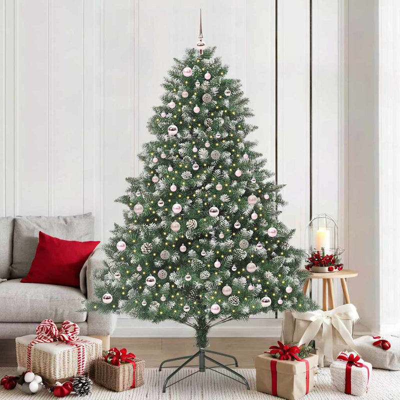 Load image into Gallery viewer, Vidaxl kunstkerstboom met 300 led groen 210 cm pvc en plastic en staal

