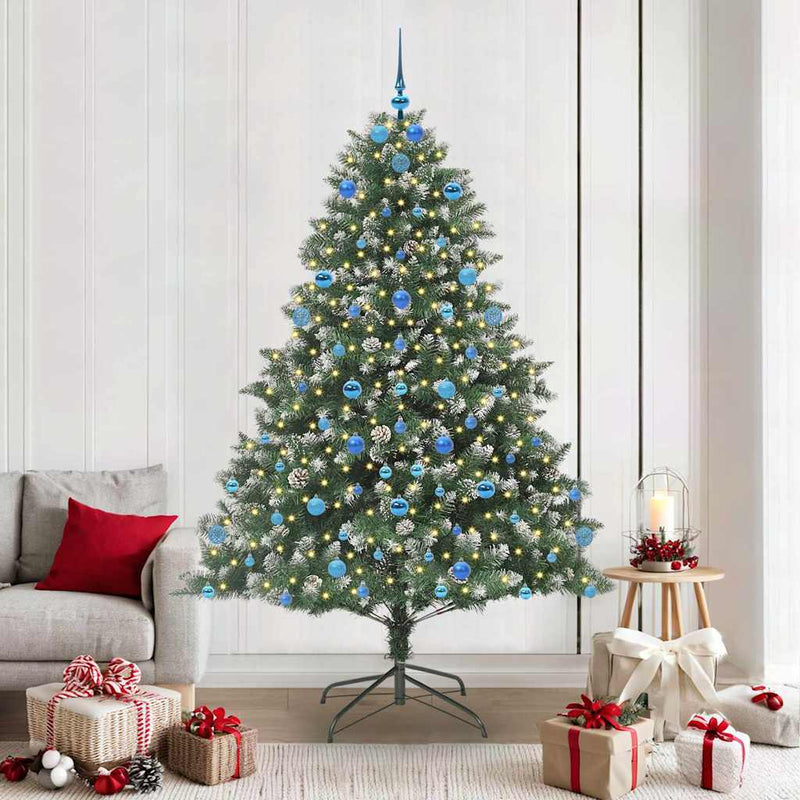 Load image into Gallery viewer, Vidaxl kunstkerstboom met 300 led groen 210 cm pvc en plastic en staal
