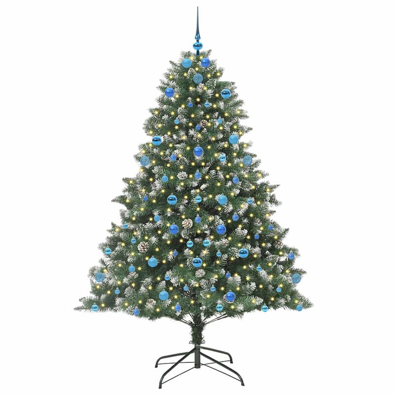 Load image into Gallery viewer, Vidaxl kunstkerstboom met 300 led groen 210 cm pvc en plastic en staal

