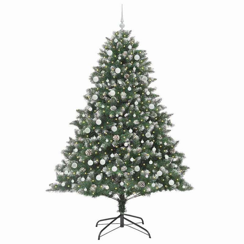 Load image into Gallery viewer, Vidaxl kunstkerstboom met 300 led groen 240 cm pvc en plastic en staal
