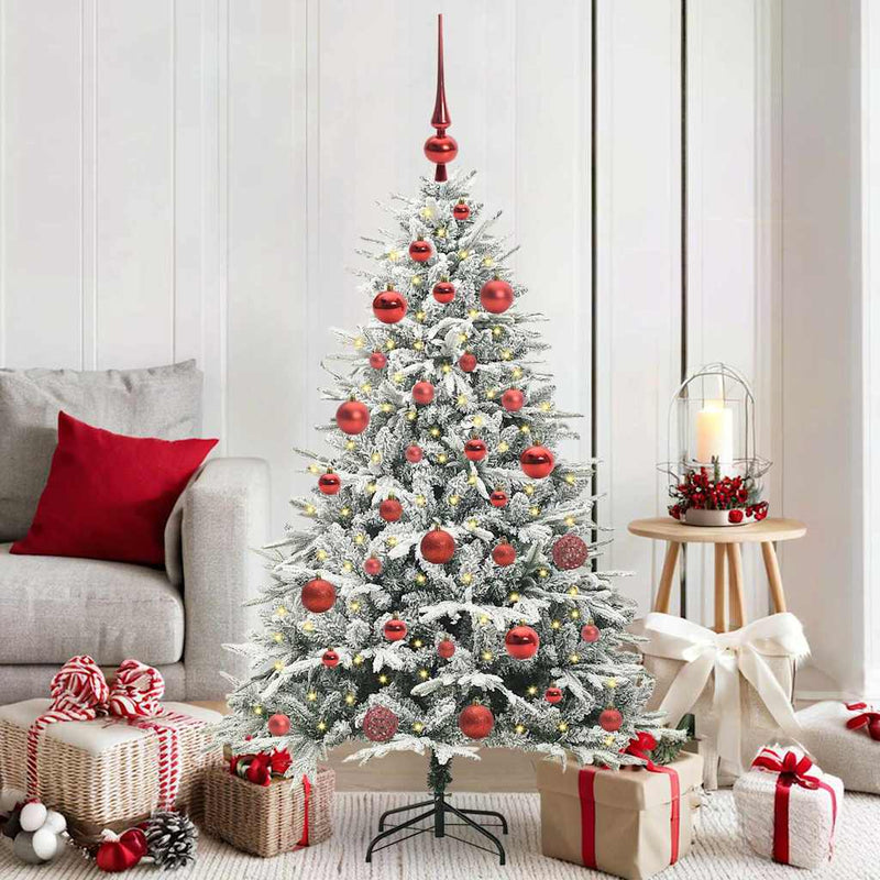 Load image into Gallery viewer, Vidaxl artificial pre-lit kerstboom met ballenset groen 150 cm
