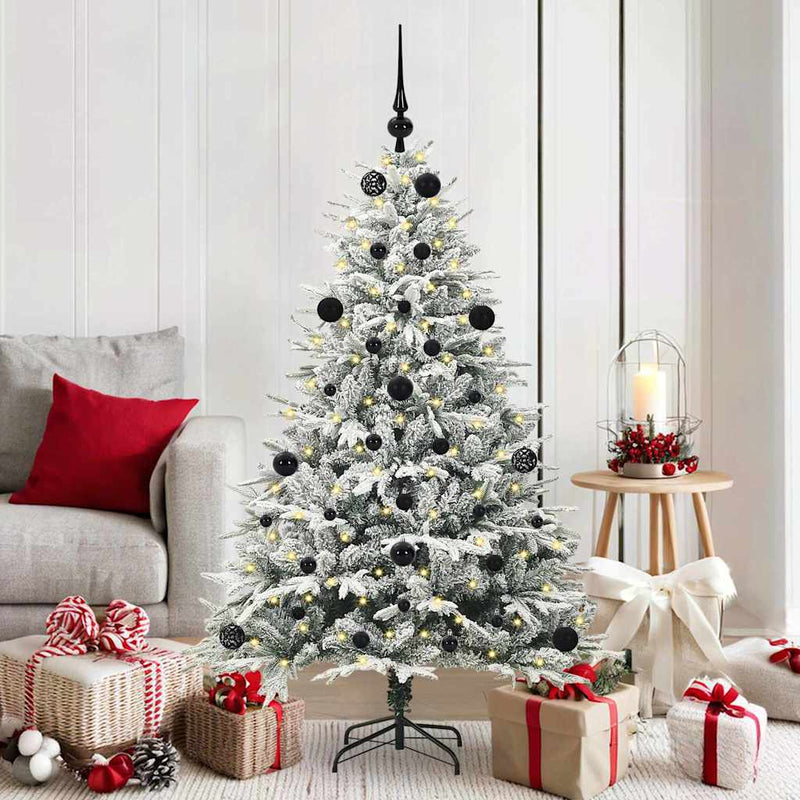 Load image into Gallery viewer, Vidaxl artificial pre-lit kerstboom met ballenset groen 150 cm

