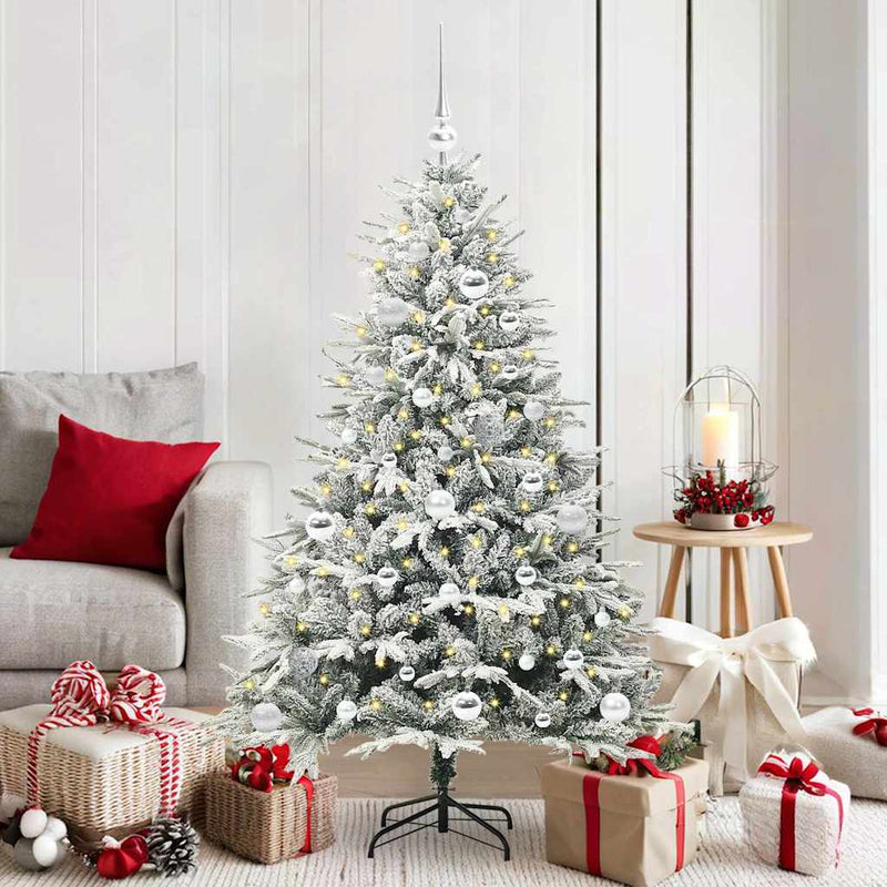 Load image into Gallery viewer, Vidaxl artificial pre-lit kerstboom met ballenset groen 150 cm
