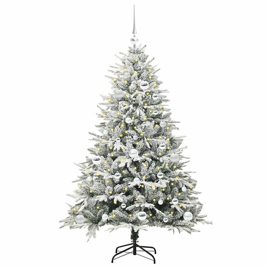 Vidaxl artificial pre-lit kerstboom met ballenset groen 150 cm