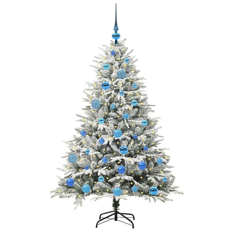 Load image into Gallery viewer, Vidaxl artificial pre-lit kerstboom met ballenset groen 150 cm
