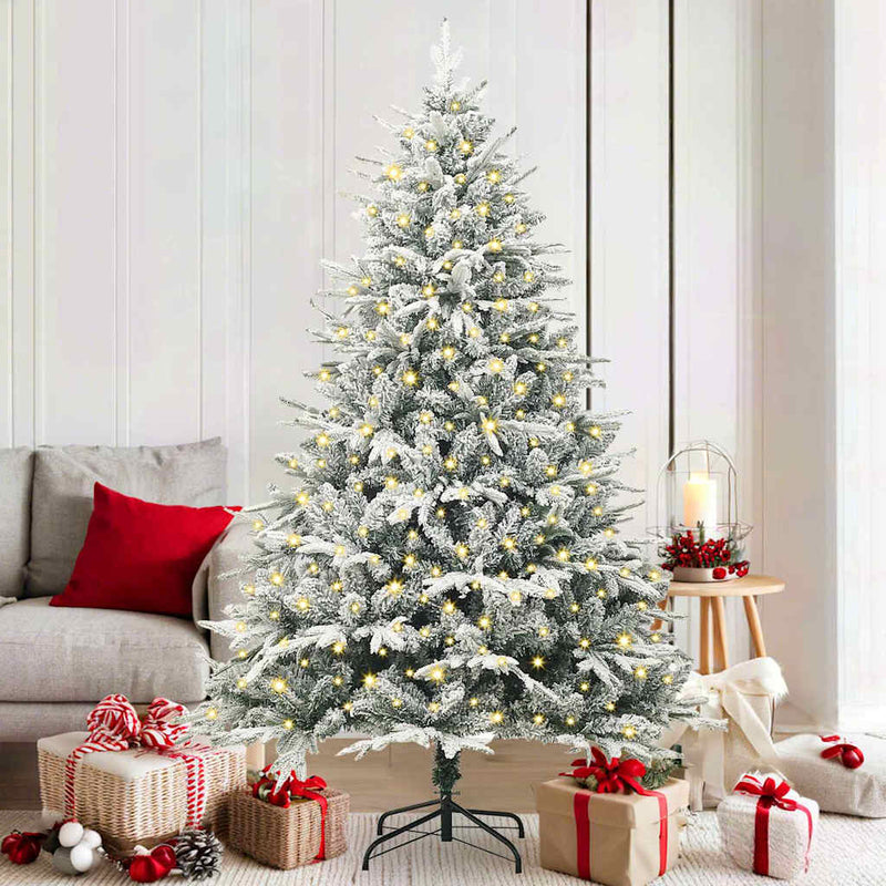 Load image into Gallery viewer, Vidaxl kunst kerstboom met verlichting groen 180 cm pvc en pe
