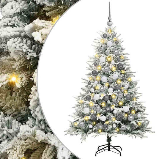 Vidaxl artificial pre-lit kerstboom met ballenset groen 180 cm