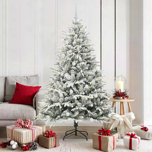 Vidaxl artificial pre-lit kerstboom met ballenset groen 180 cm