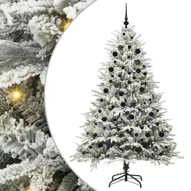 Vidaxl artificial pre-lit kerstboom met ballenset groen 210 cm