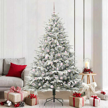 Vidaxl artificial pre-lit kerstboom met ballenset groen 210 cm
