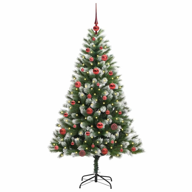 Load image into Gallery viewer, Vidaxl kunstmatige scharnierkerstboom met bedekte sneeuw 150 cm
