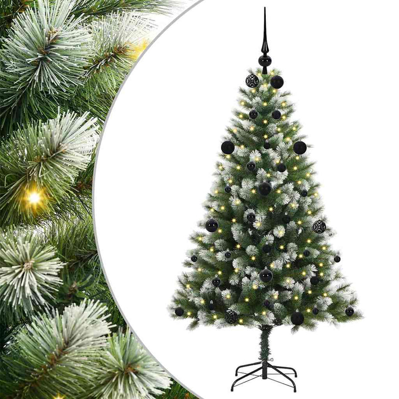 Load image into Gallery viewer, Vidaxl kunstmatige scharnierkerstboom met bedekte sneeuw 150 cm
