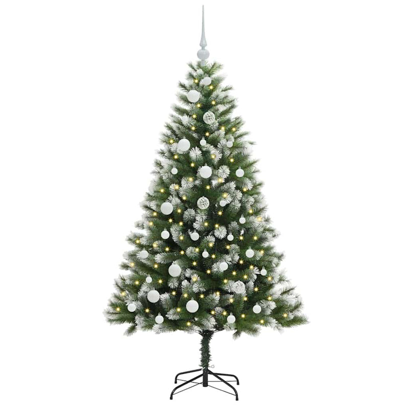 Load image into Gallery viewer, Vidaxl kunstmatige scharnierkerstboom met bedekte sneeuw 150 cm
