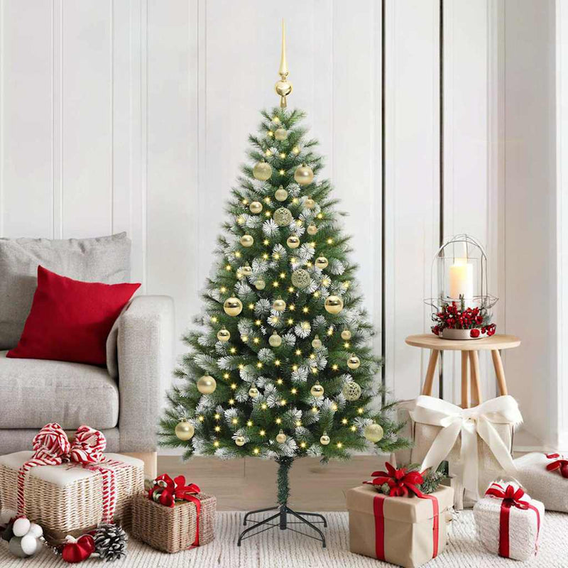 Load image into Gallery viewer, Vidaxl kunstmatige scharnierkerstboom met bedekte sneeuw 150 cm
