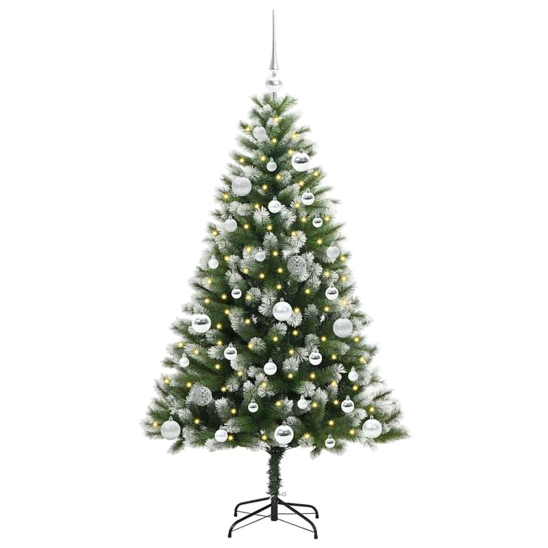 Load image into Gallery viewer, Vidaxl kunstmatige scharnierkerstboom met bedekte sneeuw 150 cm
