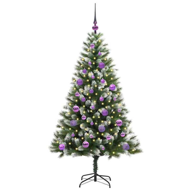 Load image into Gallery viewer, Vidaxl kunstmatige scharnierkerstboom met bedekte sneeuw 150 cm

