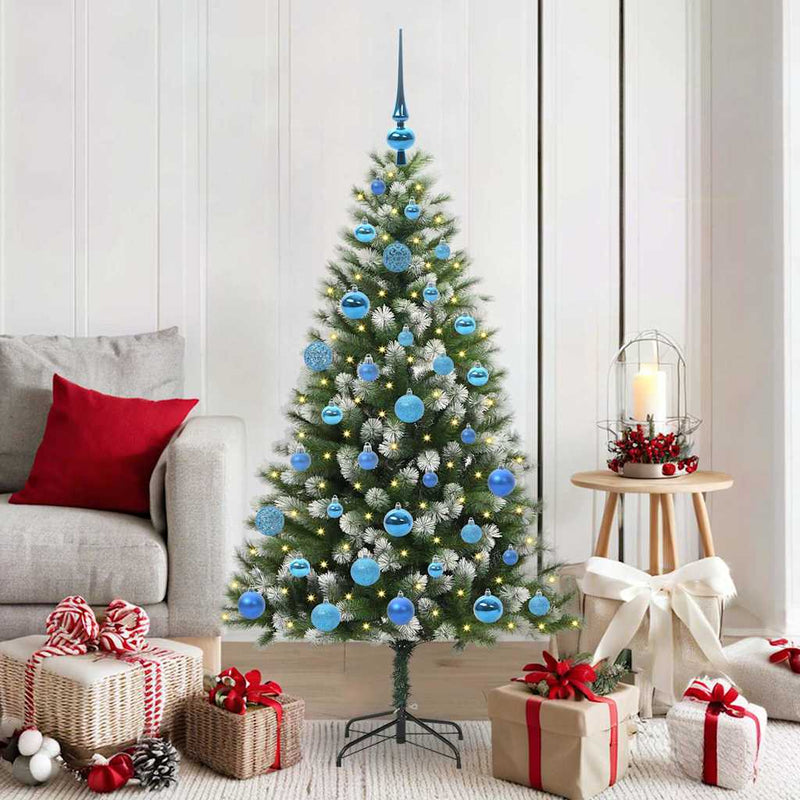 Load image into Gallery viewer, Vidaxl kunstmatige scharnierkerstboom met bedekte sneeuw 150 cm
