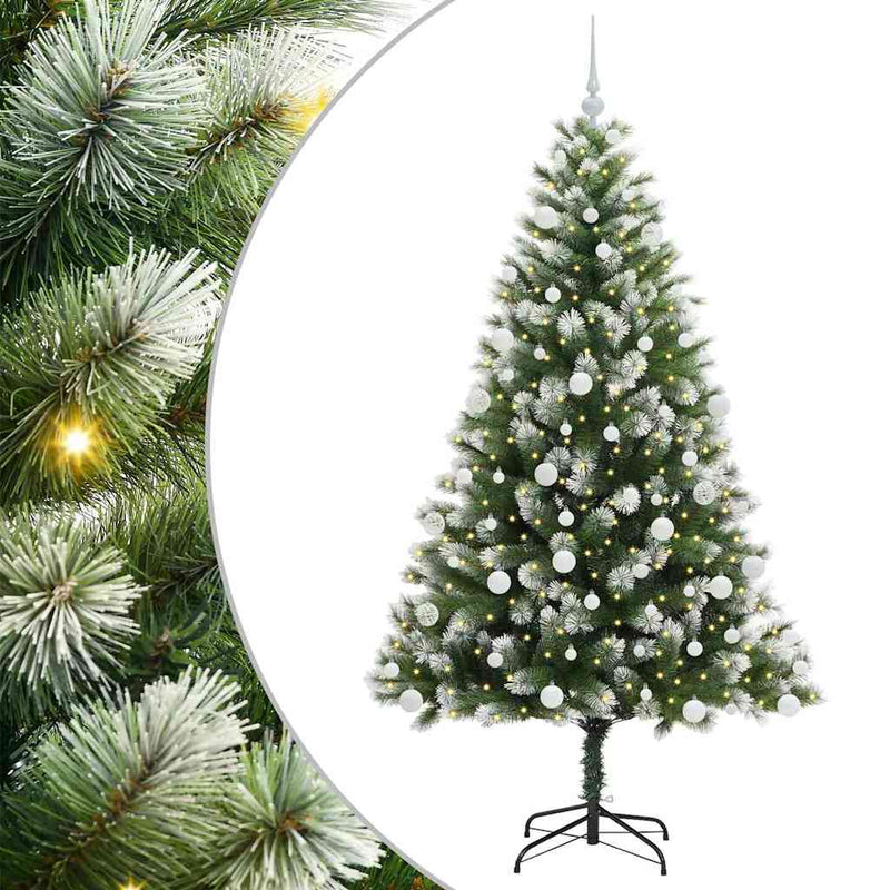 Load image into Gallery viewer, Vidaxl kunstmatige scharnierkerstboom met bedekte sneeuw 180 cm
