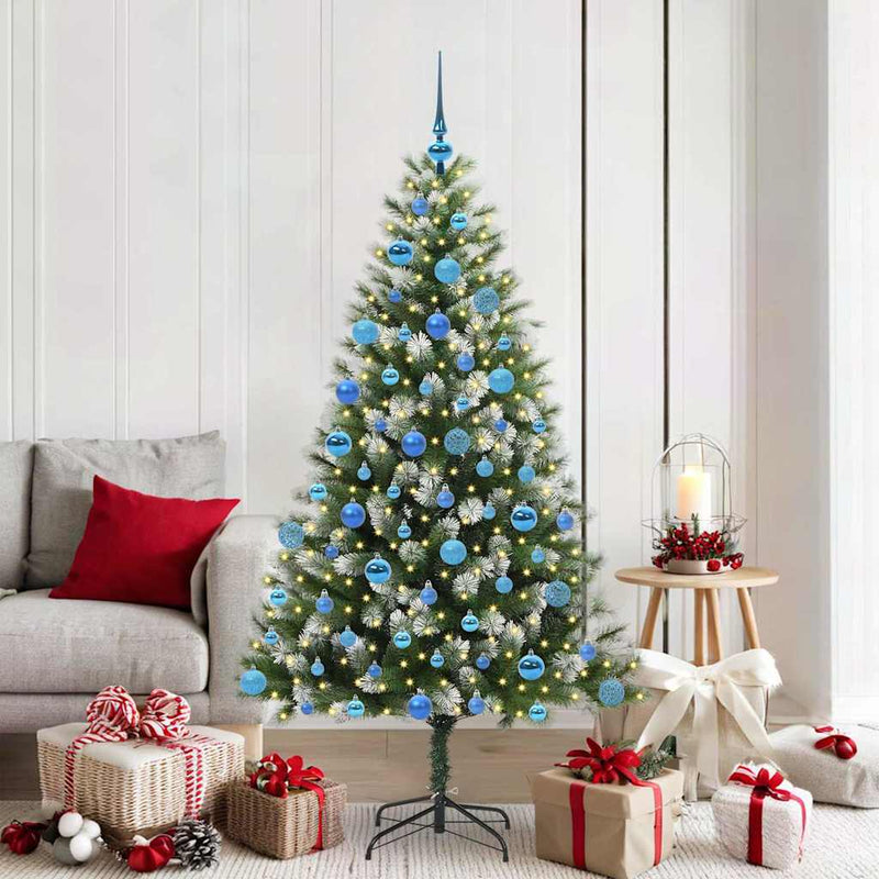 Load image into Gallery viewer, Vidaxl kunstmatige scharnierkerstboom met bedekte sneeuw 180 cm
