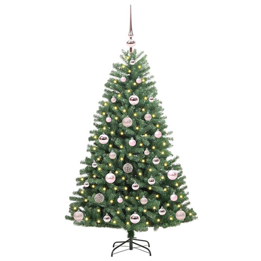 Vidaxl kunstmatige inklapbare kerstboom groen 120 cm pvc en metaal