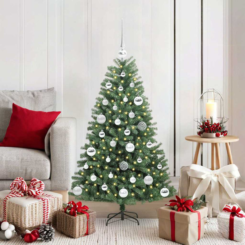 Load image into Gallery viewer, Vidaxl kunstmatige inklapbare kerstboom groen 120 cm pvc en metaal
