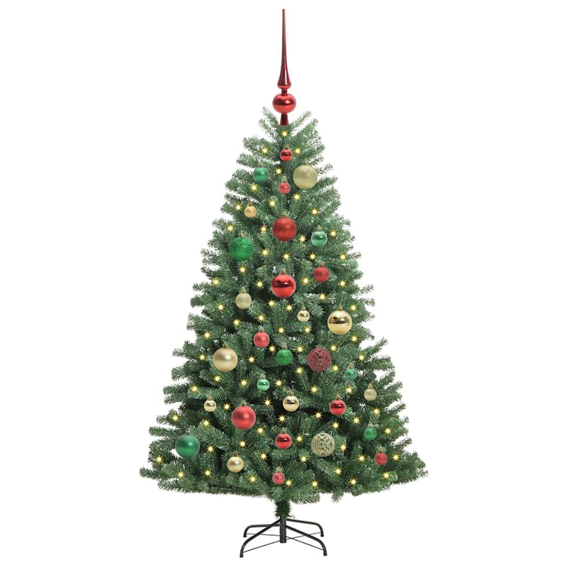 Load image into Gallery viewer, Vidaxl kunstmatige inklapbare kerstboom groen 120 cm pvc en metaal
