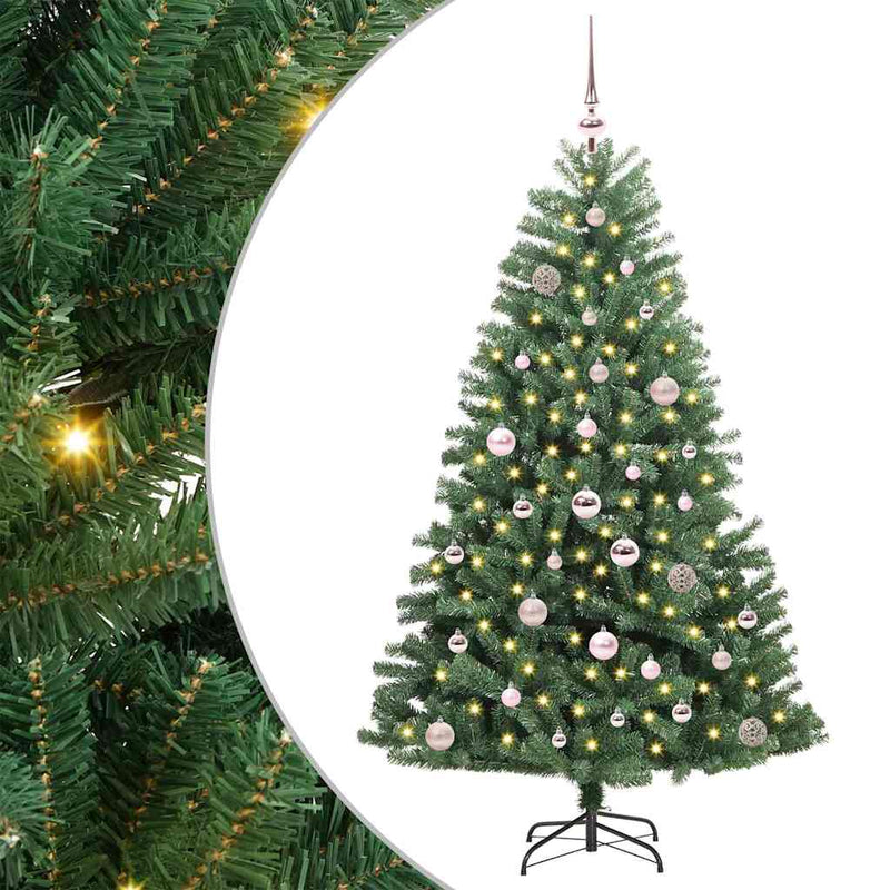 Load image into Gallery viewer, Vidaxl kunstmatige inklapbare kerstboom groen 150 cm pvc en metaal
