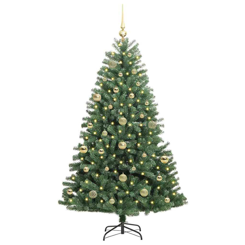 Load image into Gallery viewer, Vidaxl kunstmatige inklapbare kerstboom groen 150 cm pvc en metaal
