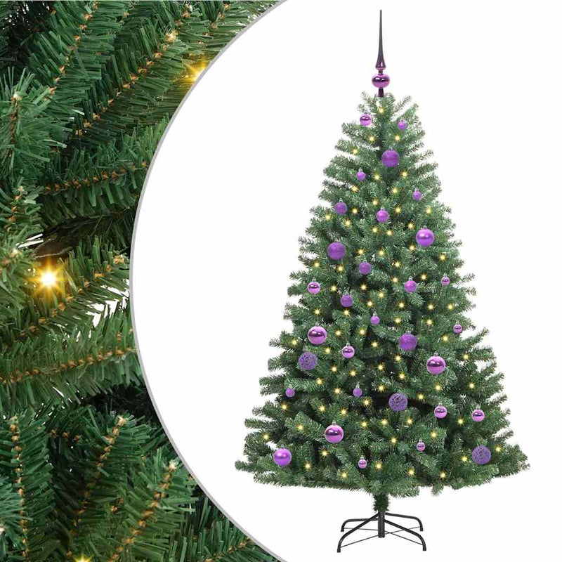 Load image into Gallery viewer, Vidaxl kunstmatige inklapbare kerstboom groen 150 cm pvc en metaal
