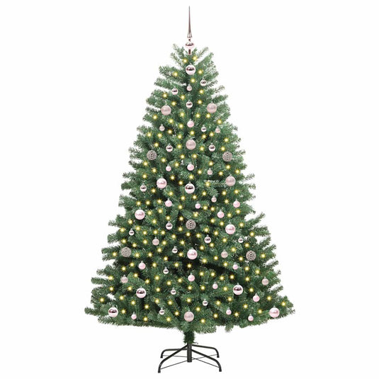 Vidaxl kunstmatige inklapbare kerstboom groen 180 cm pvc en metaal