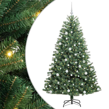 Vidaxl kunstmatige inklapbare kerstboom groen 180 cm pvc en metaal
