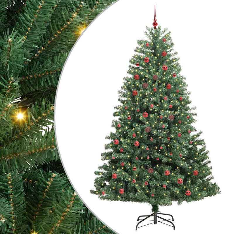 Load image into Gallery viewer, Vidaxl kunstmatige inklapbare kerstboom groen 210 cm pvc en metaal
