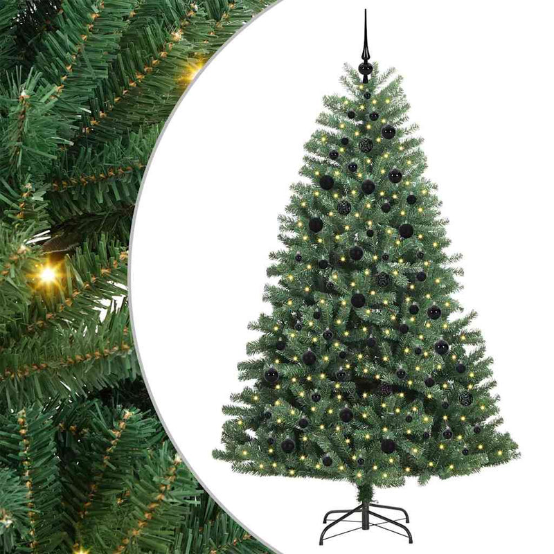 Load image into Gallery viewer, Vidaxl kunstmatige inklapbare kerstboom groen 210 cm pvc en metaal
