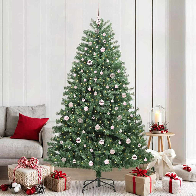 Load image into Gallery viewer, Vidaxl kunstmatige inklapbare kerstboom groen 210 cm pvc en metaal
