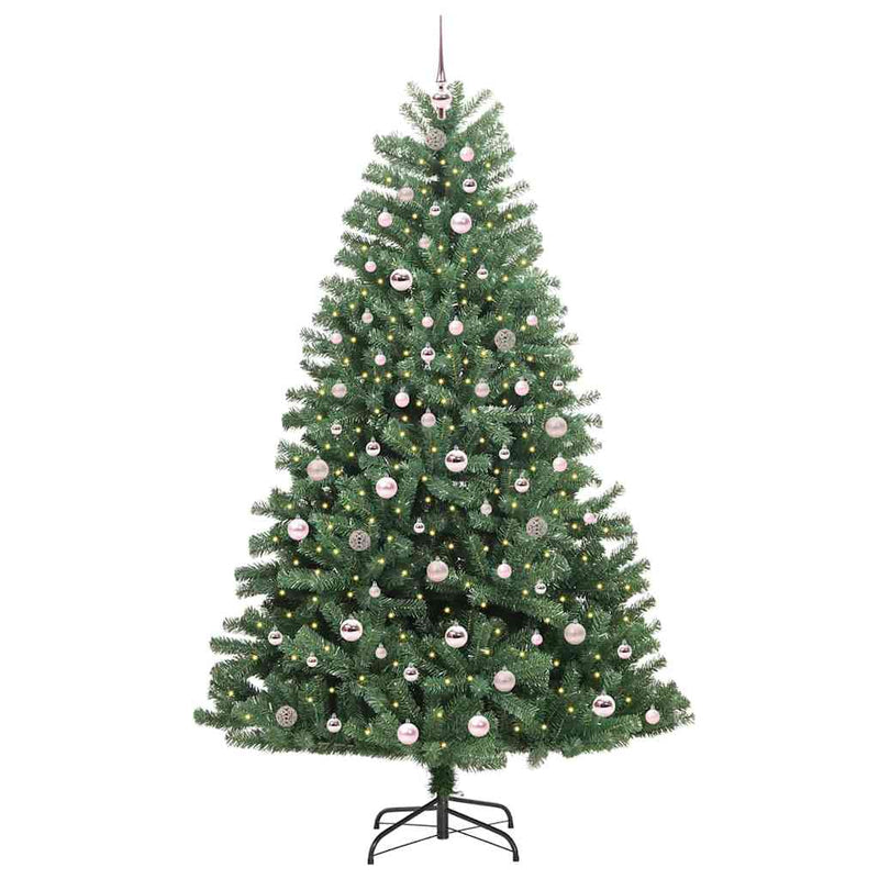 Load image into Gallery viewer, Vidaxl kunstmatige inklapbare kerstboom groen 210 cm pvc en metaal
