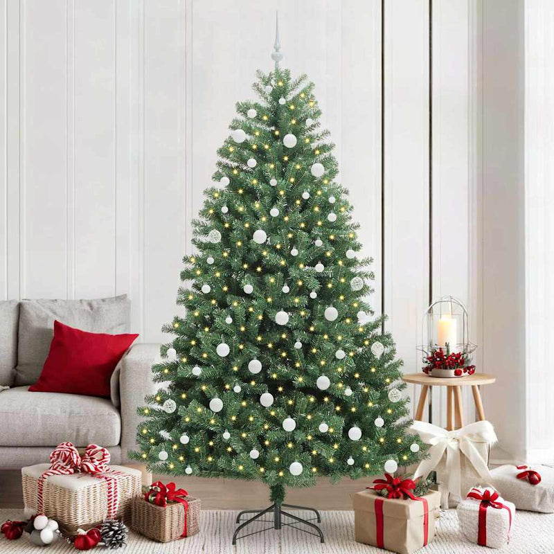 Load image into Gallery viewer, Vidaxl kunstmatige inklapbare kerstboom groen 210 cm pvc en metaal
