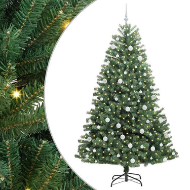 Vidaxl kunstmatige inklapbare kerstboom groen 210 cm pvc en metaal