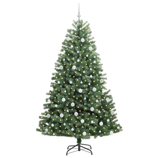 Vidaxl kunstmatige inklapbare kerstboom groen 210 cm pvc en metaal