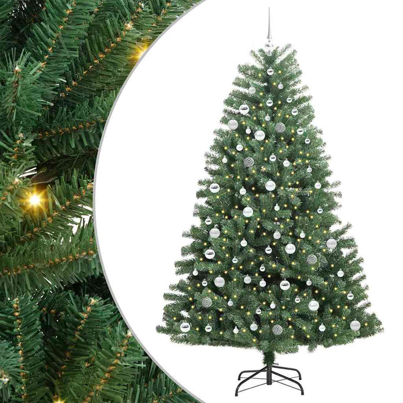 Load image into Gallery viewer, Vidaxl kunstmatige inklapbare kerstboom groen 210 cm pvc en metaal
