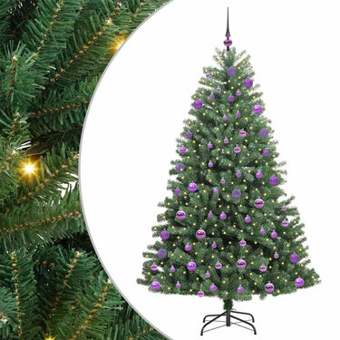 Vidaxl kunstmatige inklapbare kerstboom groen 210 cm pvc en metaal