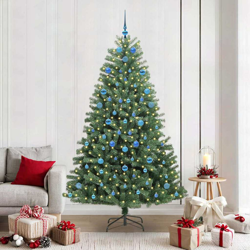 Load image into Gallery viewer, Vidaxl kunstmatige inklapbare kerstboom groen 210 cm pvc en metaal
