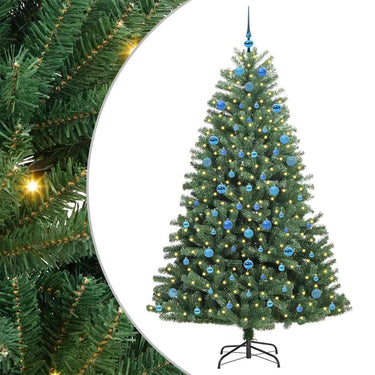 Vidaxl kunstmatige inklapbare kerstboom groen 210 cm pvc en metaal