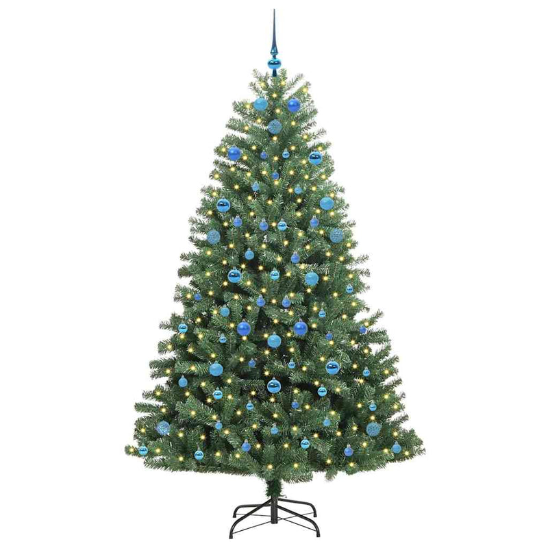 Load image into Gallery viewer, Vidaxl kunstmatige inklapbare kerstboom groen 210 cm pvc en metaal
