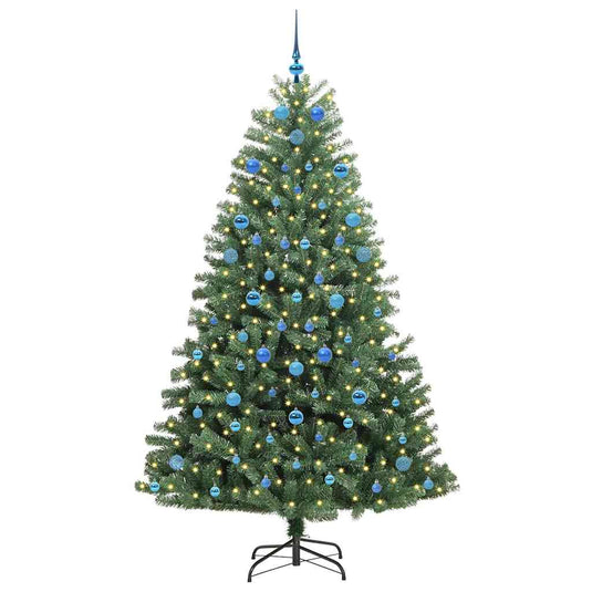 Vidaxl kunstmatige inklapbare kerstboom groen 210 cm pvc en metaal