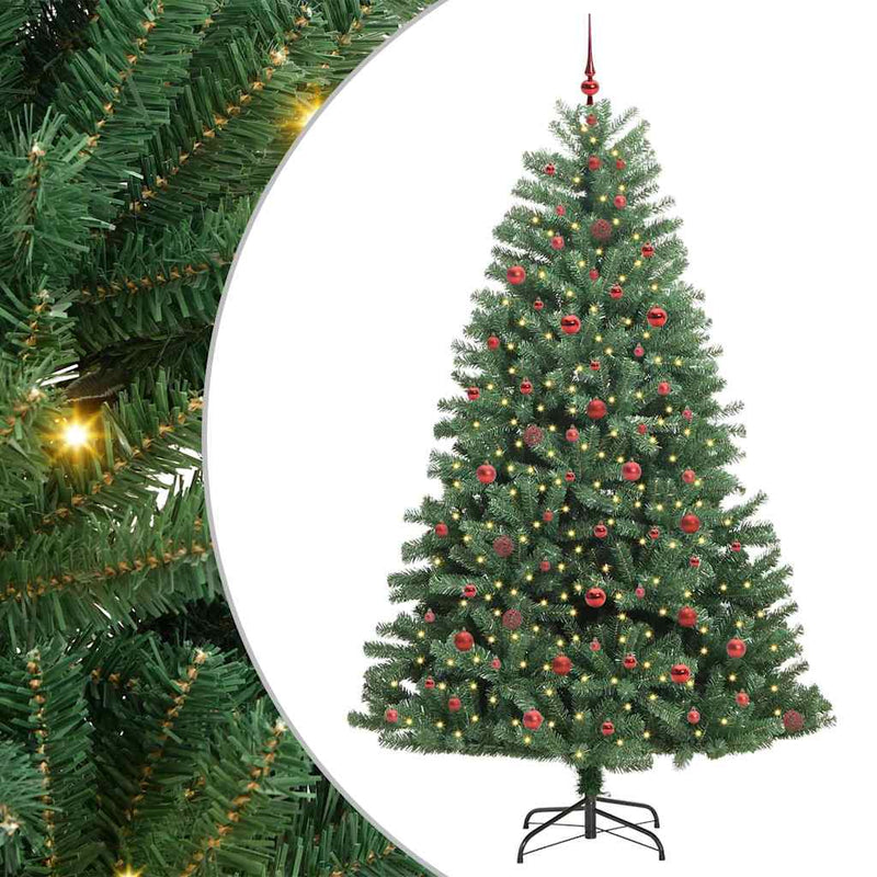 Load image into Gallery viewer, Vidaxl kunstmatige inklapbare kerstboom groen 240 cm pvc en metaal
