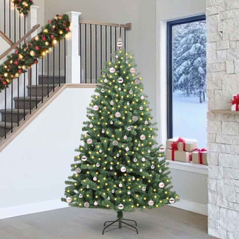 Load image into Gallery viewer, Vidaxl kunstmatige inklapbare kerstboom groen 240 cm pvc en metaal
