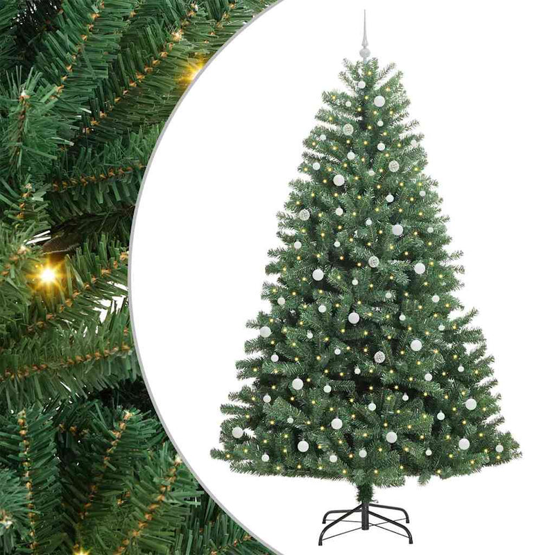 Load image into Gallery viewer, Vidaxl kunstmatige inklapbare kerstboom groen 240 cm pvc en metaal
