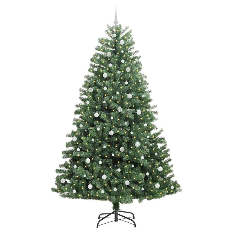 Load image into Gallery viewer, Vidaxl kunstmatige inklapbare kerstboom groen 240 cm pvc en metaal
